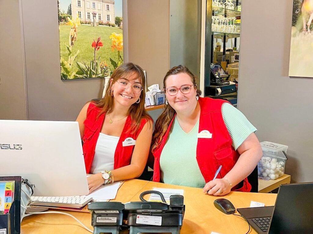 Reception team at Camping La Garangeoire