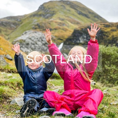 Siblings in Steall Fells, Scottish Highlands